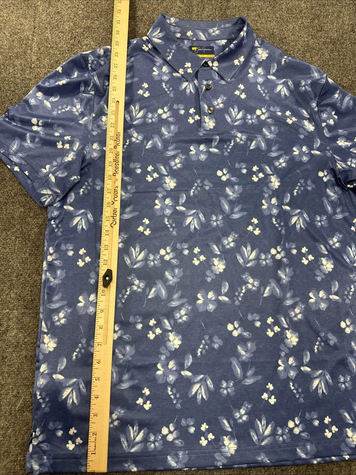 Jack Nicklaus JNKSG000 Floral Golf Polo Men’s XL True Navy NWT