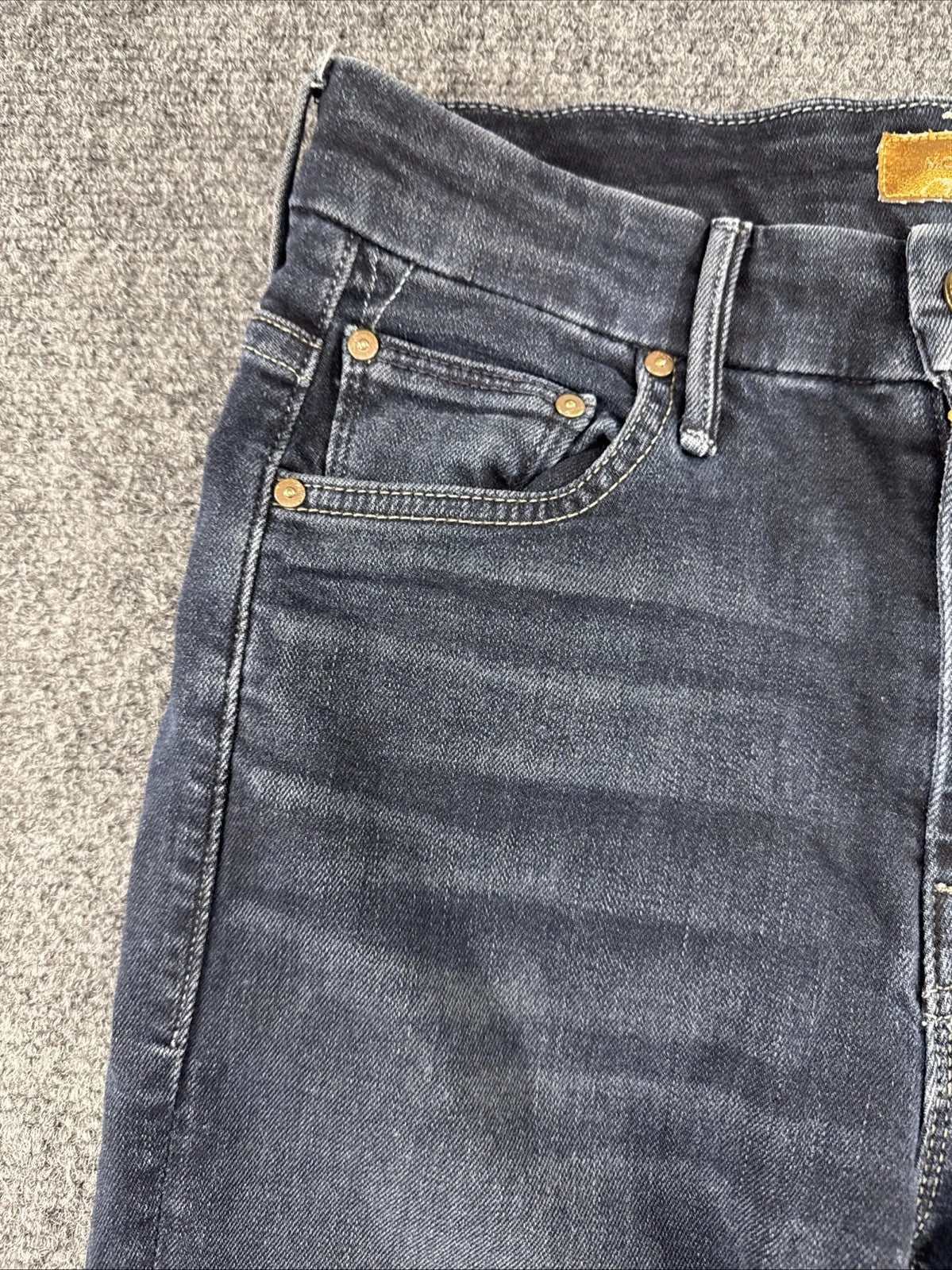 MOTHER High Waisted Looker Jeans Womens 27 Dark Wash Skinny Stretch Designer