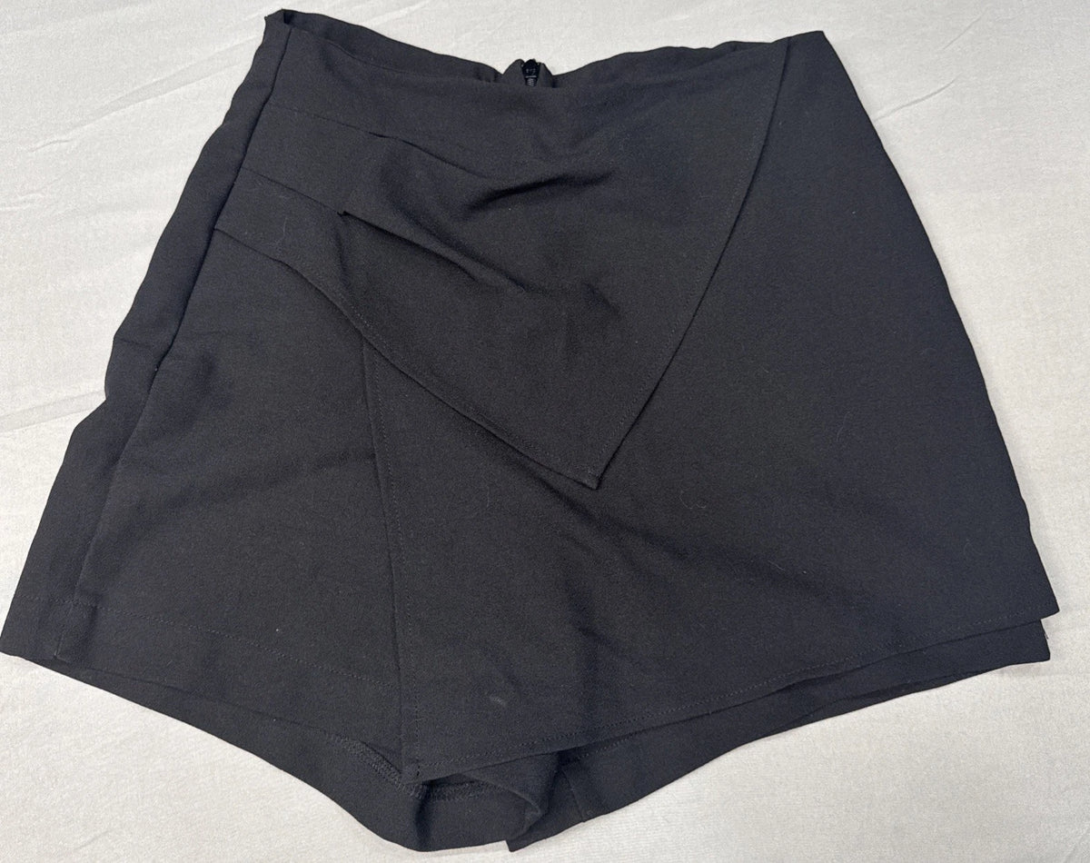Lovely Day Skort Dress Women's Small Black Made USA Zip Back Casual EUC