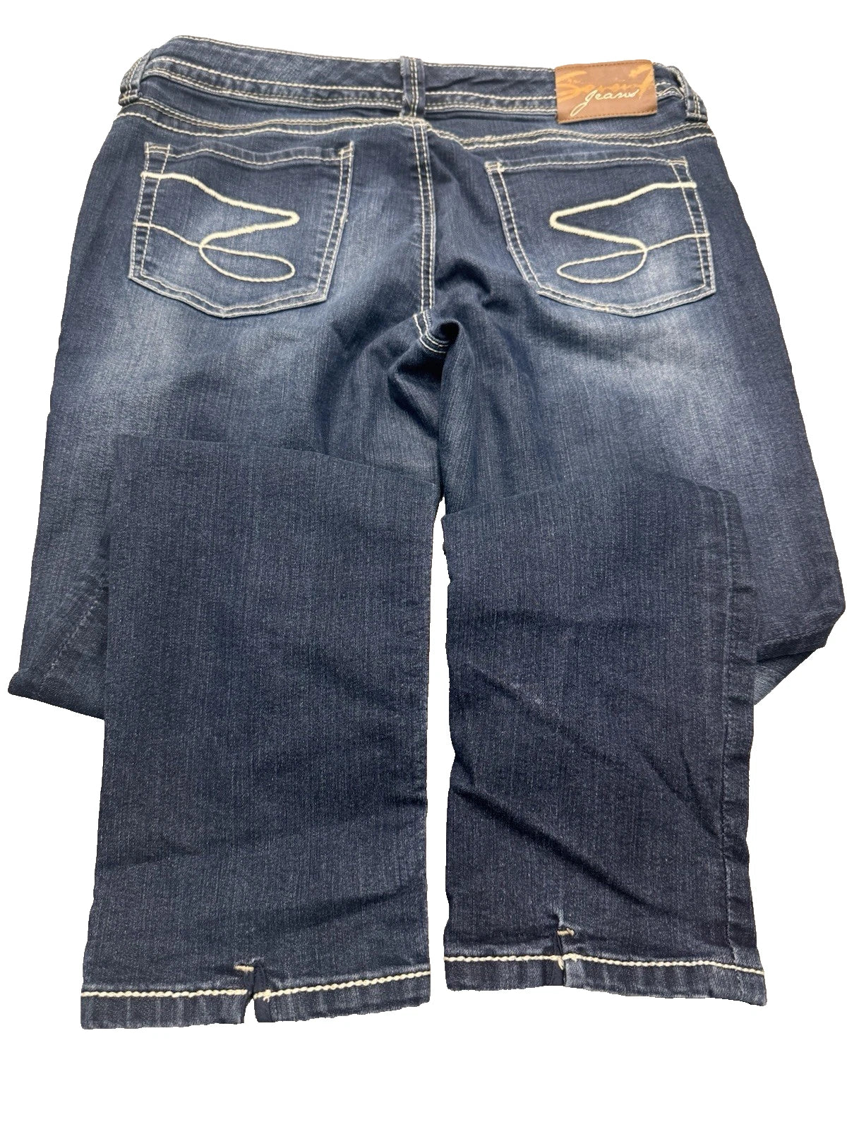 Vintage Seven For All Mankind Bootcut Jeans Women's 12 Dark Wash Embroidered EUC