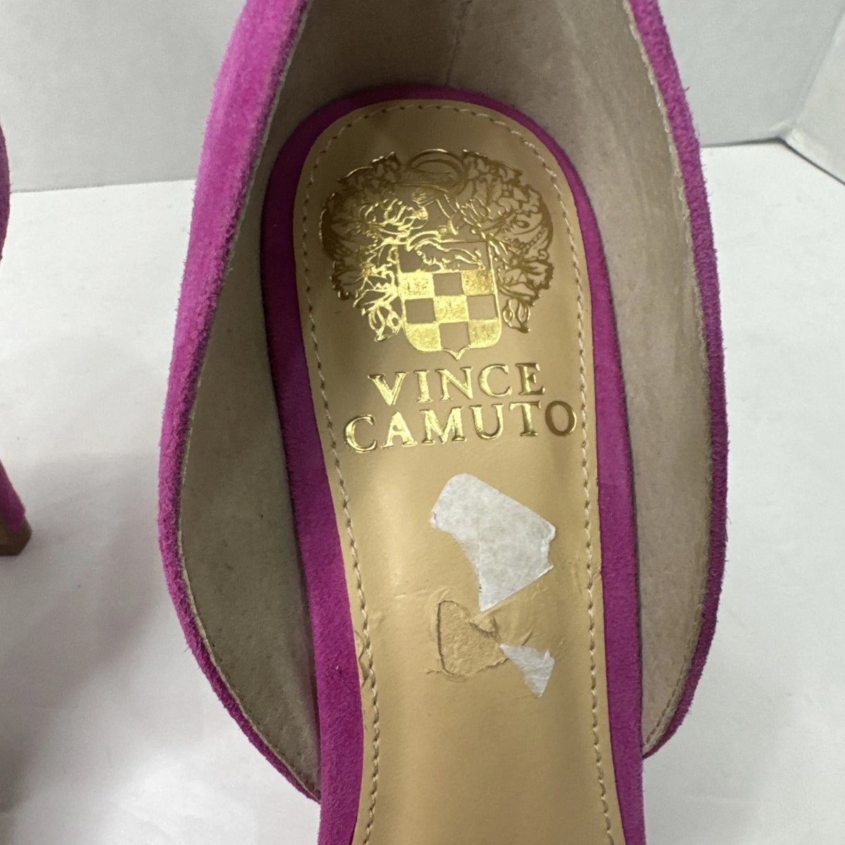 Vince Camuto Womens 8 Fuchsia Pink Suede D’Orsay Pointed Toe Stiletto Pumps