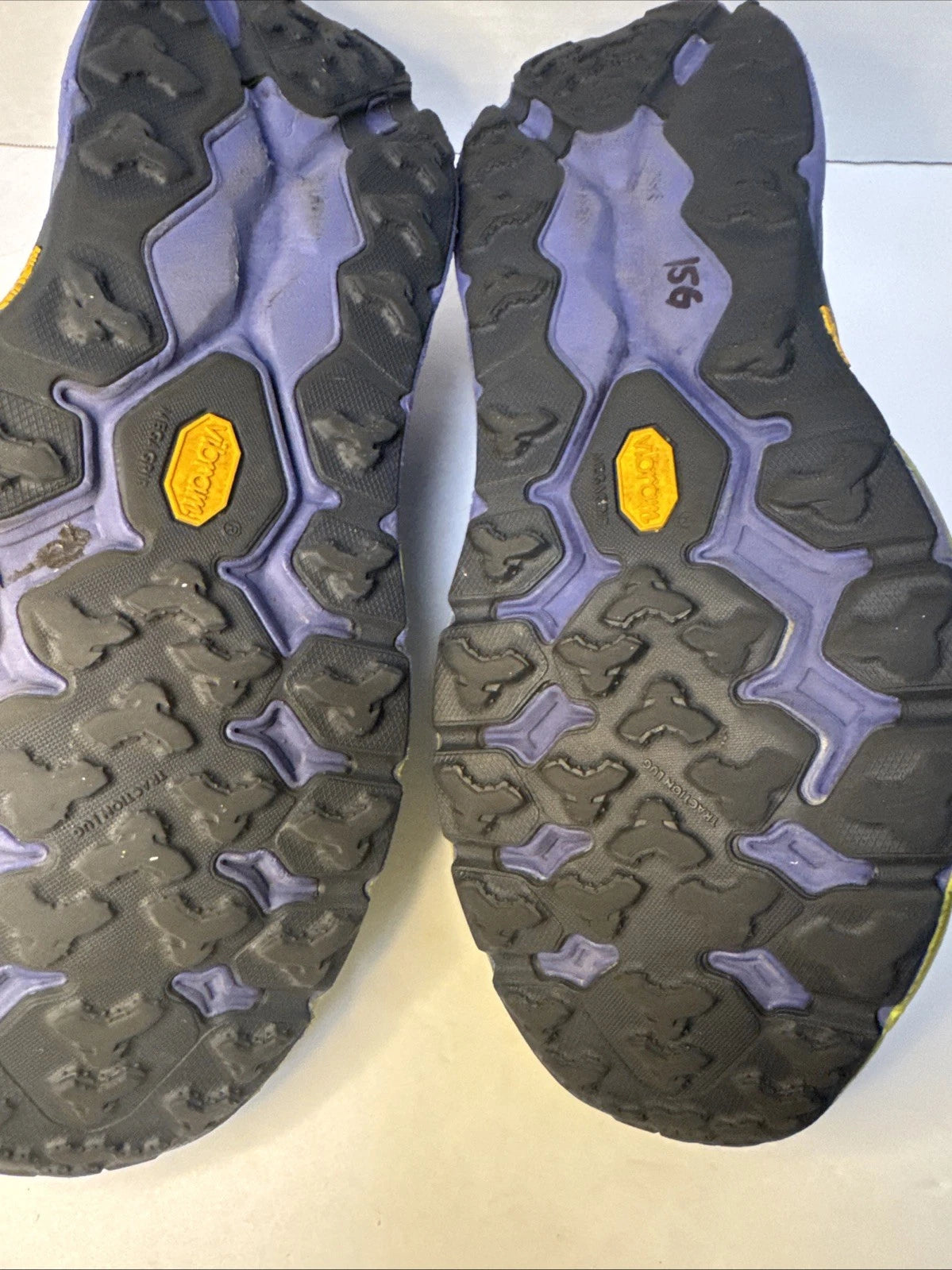 HOKA One One EVO Mafate Men's 11.5 D Cyan Citrus Vibram Trail Running Shoes