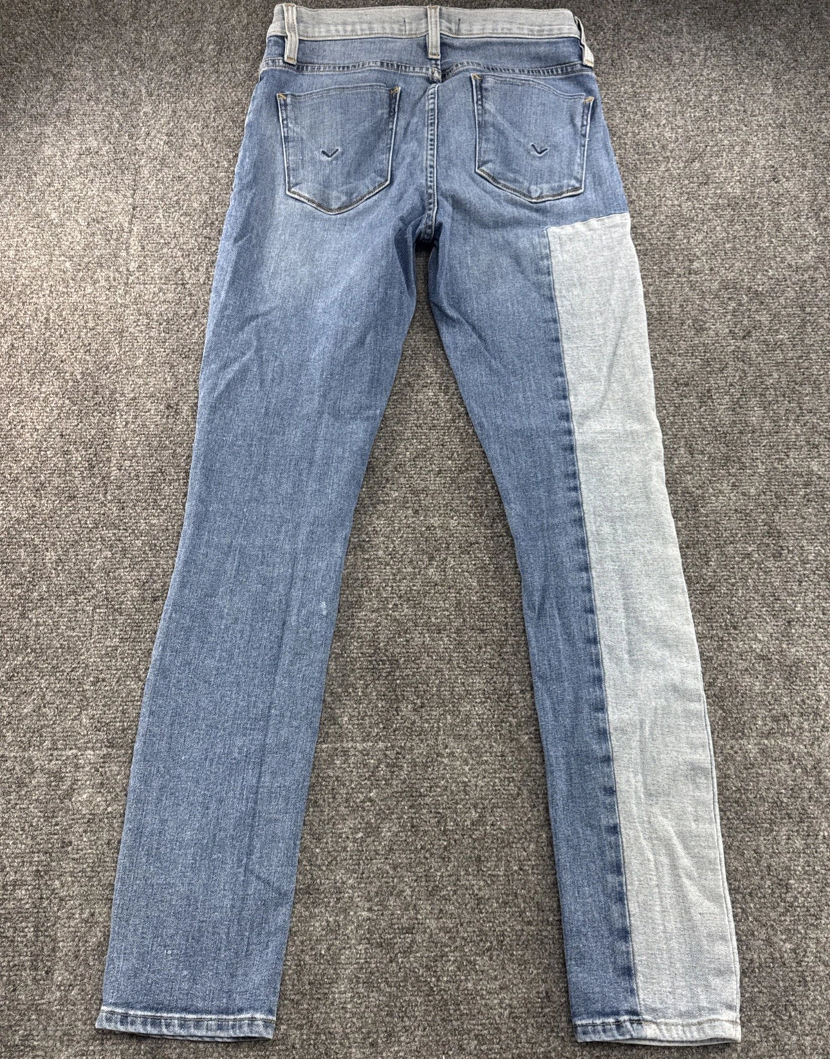 Hudson Barbara Skinny Jeans Size 26 Made USA Two Tone Colorblock Denim