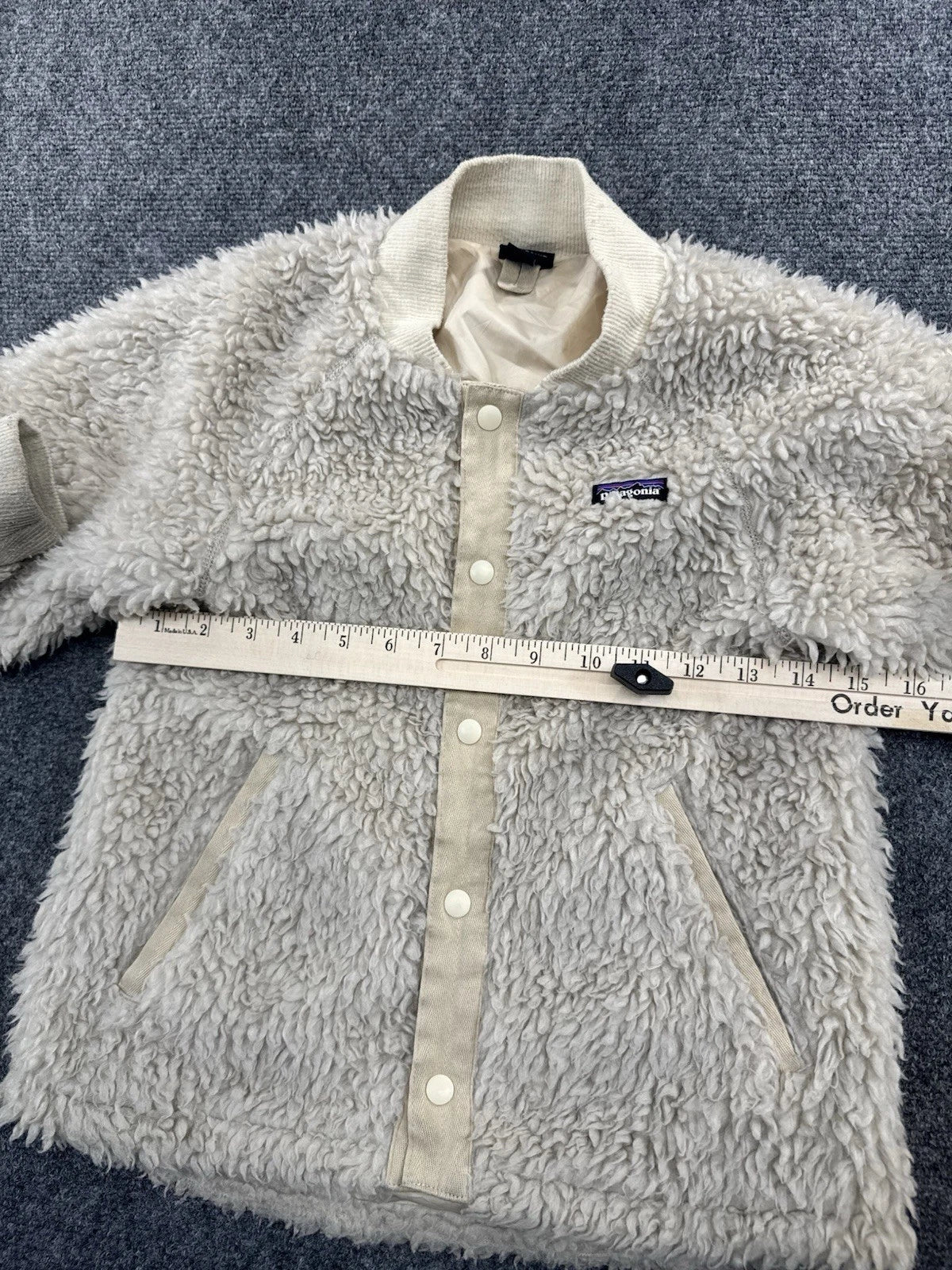 Patagonia Kids' Retro-X Bomber Jacket Sherpa Natural FA22 Size S