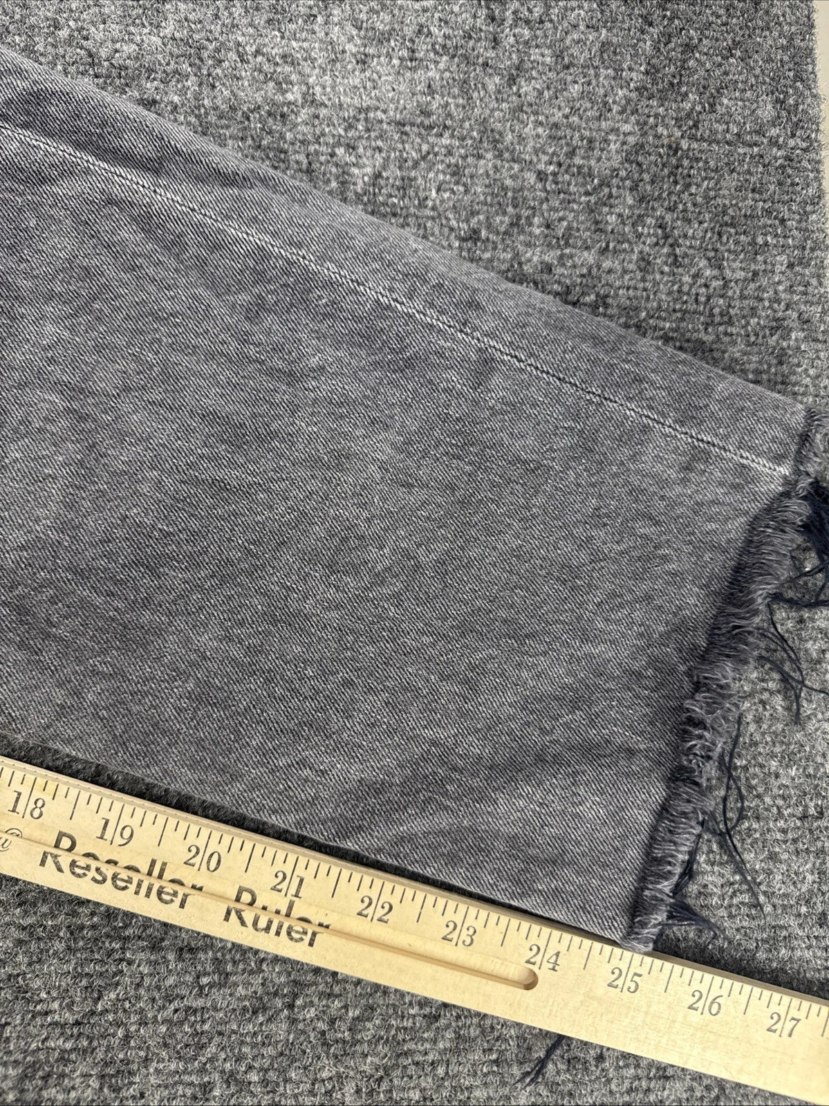 Citizens of Humanity Daphne Crop Womens 27 Gray High Rise Straight Raw Hem Jeans