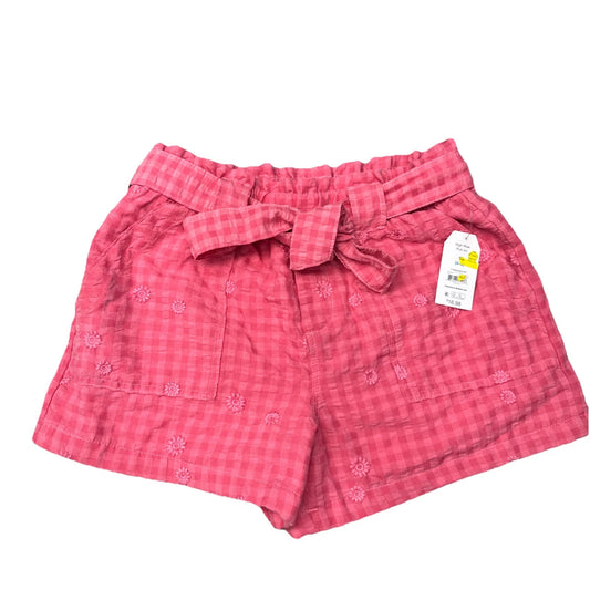 Time and Tru Women's High Rise Pull-On Paper Bag Shorts Faded Rose, Size Small