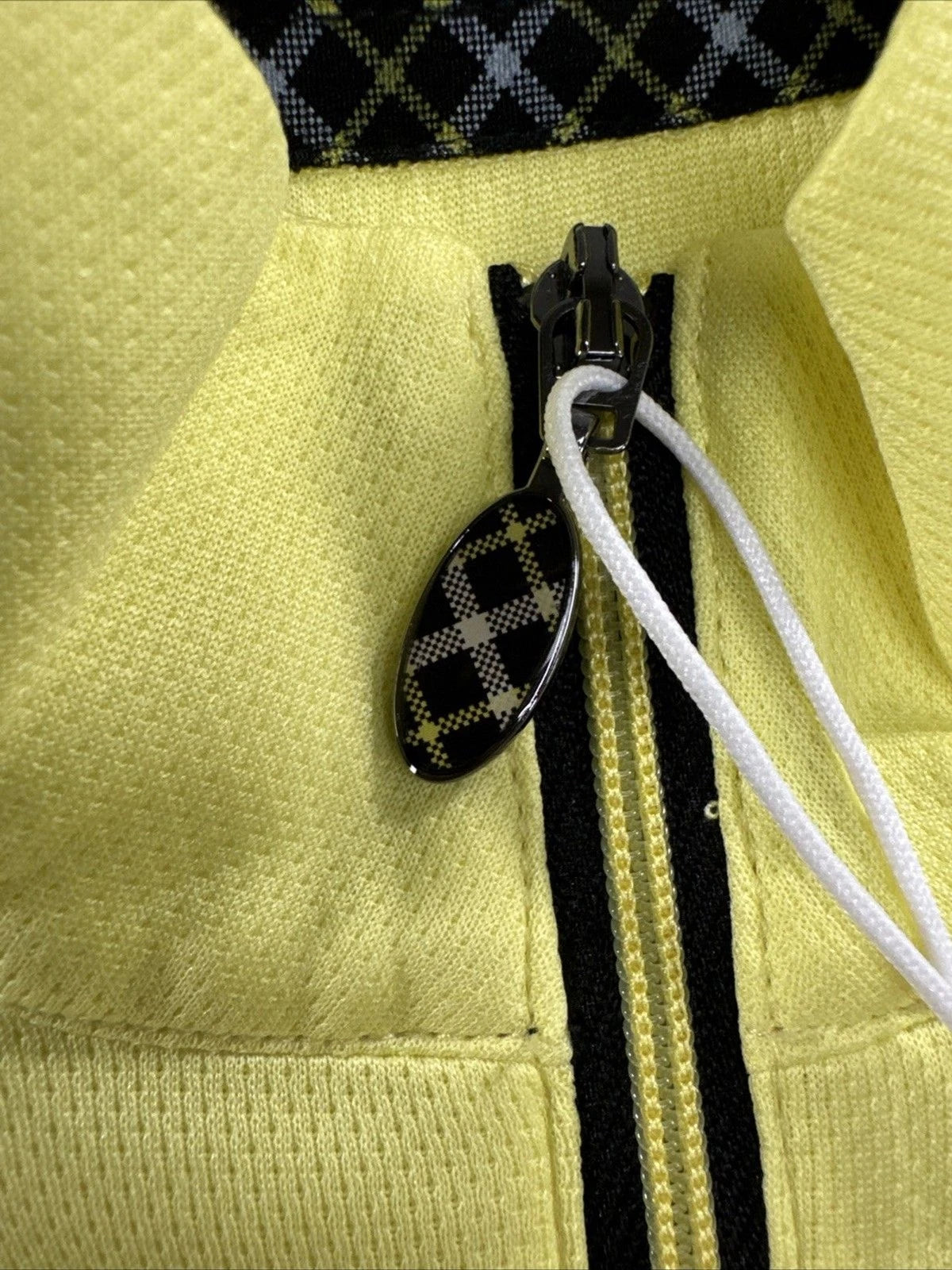 Greg Norman Play Dry Golf Shirt Women XS Bright Yellow Black Quarter Zip NWT