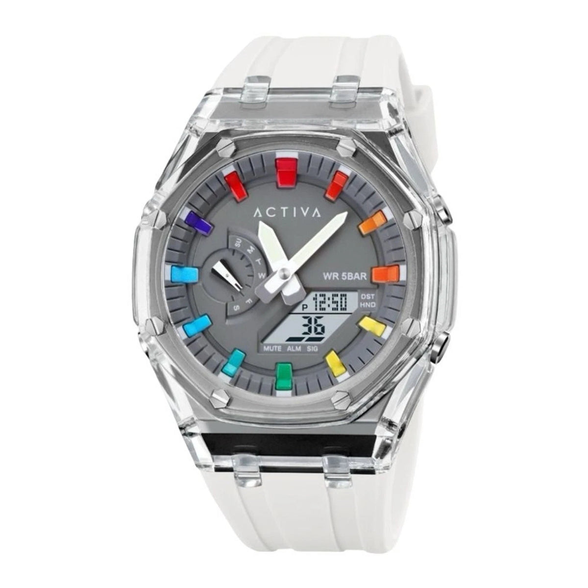 Activa Kaleido x Invicta Men's 53mm Digital Chronograph Watch Silicone BNIB