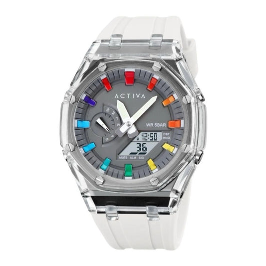 Activa Kaleido x Invicta Men's 53mm Digital Chronograph Watch Silicone BNIB