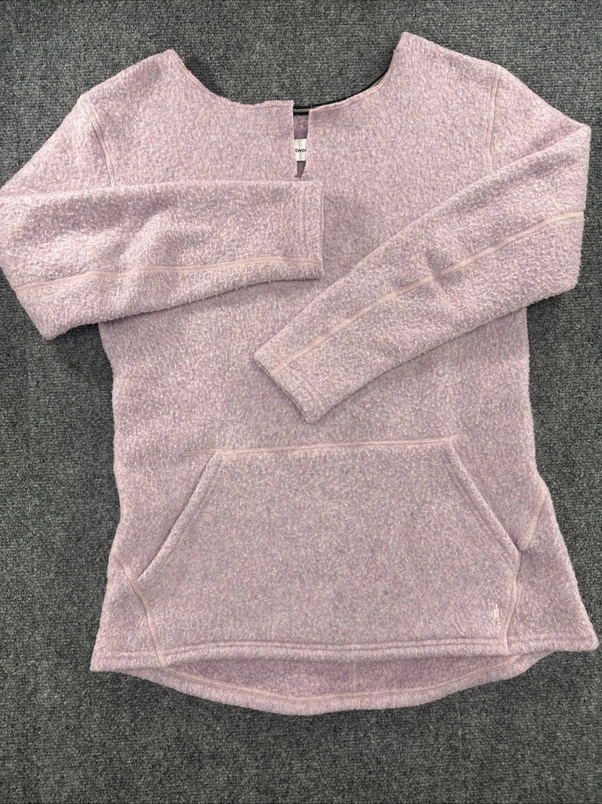Smartwool Hudson Trail Women's M Pink Wool Blend Fleece Pullover SW011525