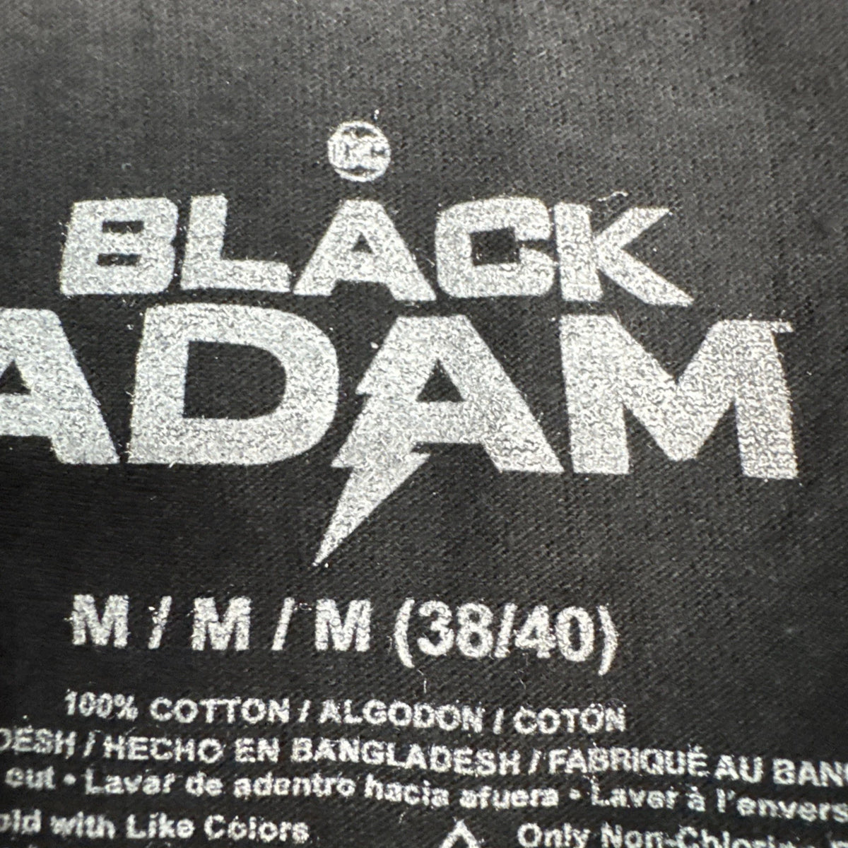 DC Black Adam The Rock T Shirt Mens Medium 38 40 Black Graphic Tee NWT
