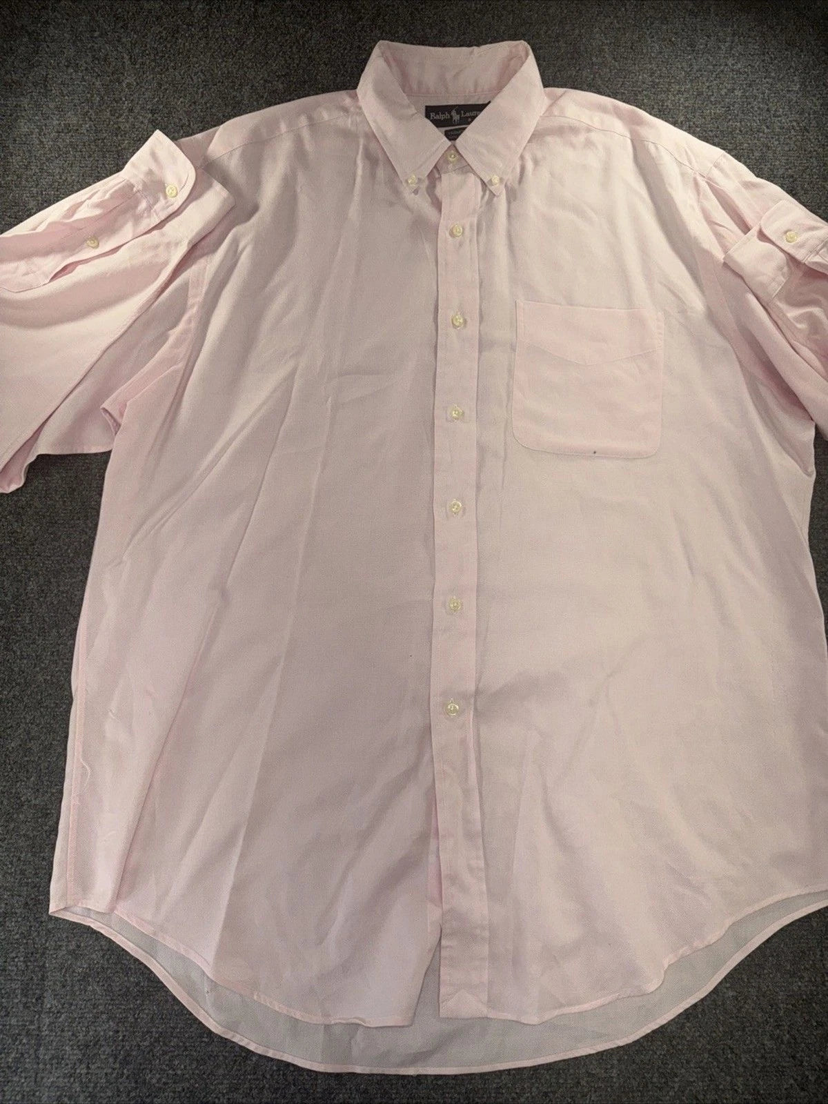 Ralph Lauren Yarmouth Men's Pink Cotton Classic Fit Dress Shirt 16.5 34/35