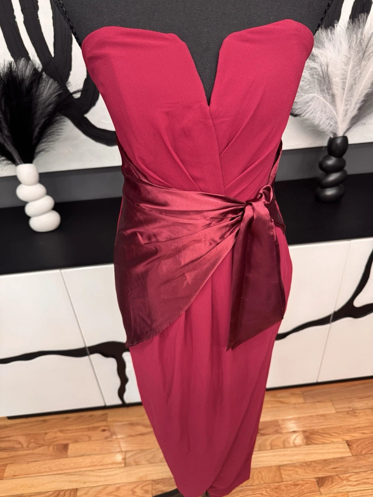 TFNC London Ollena Midi Dress Womens 8 Mulberry Purple Formal Cocktail NWT