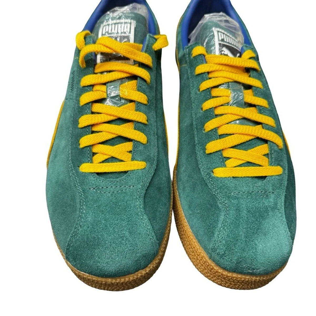 PUMA Brasil Mens 11 Dark Myrtle Tangerine Suede Sneakers 401048-01 NIB