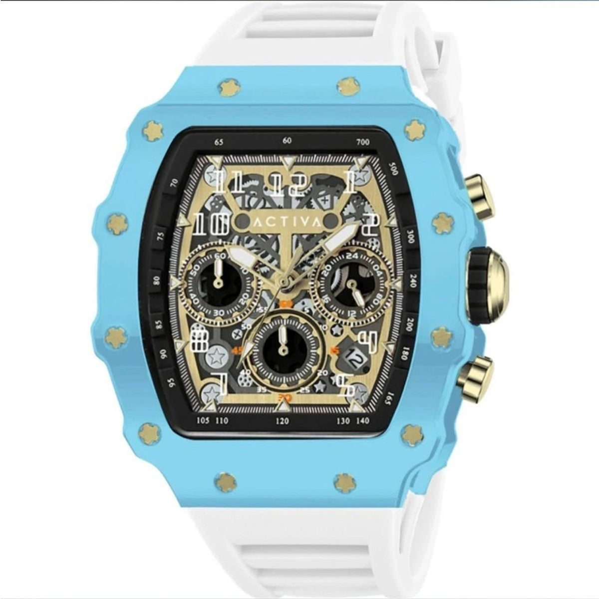 Activa Fury X Invicta Mens Watch Blue White Skeleton ACW2305-016 New