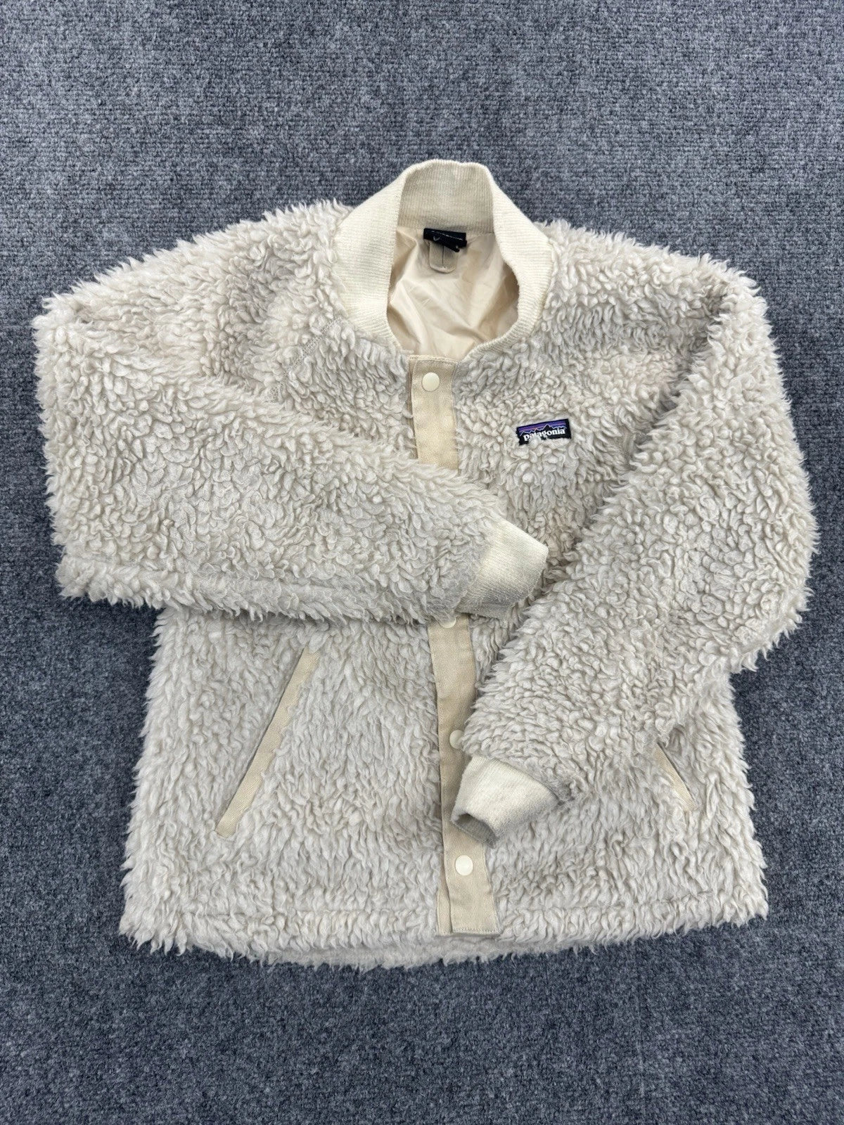 Patagonia Kids' Retro-X Bomber Jacket Sherpa Natural FA22 Size S