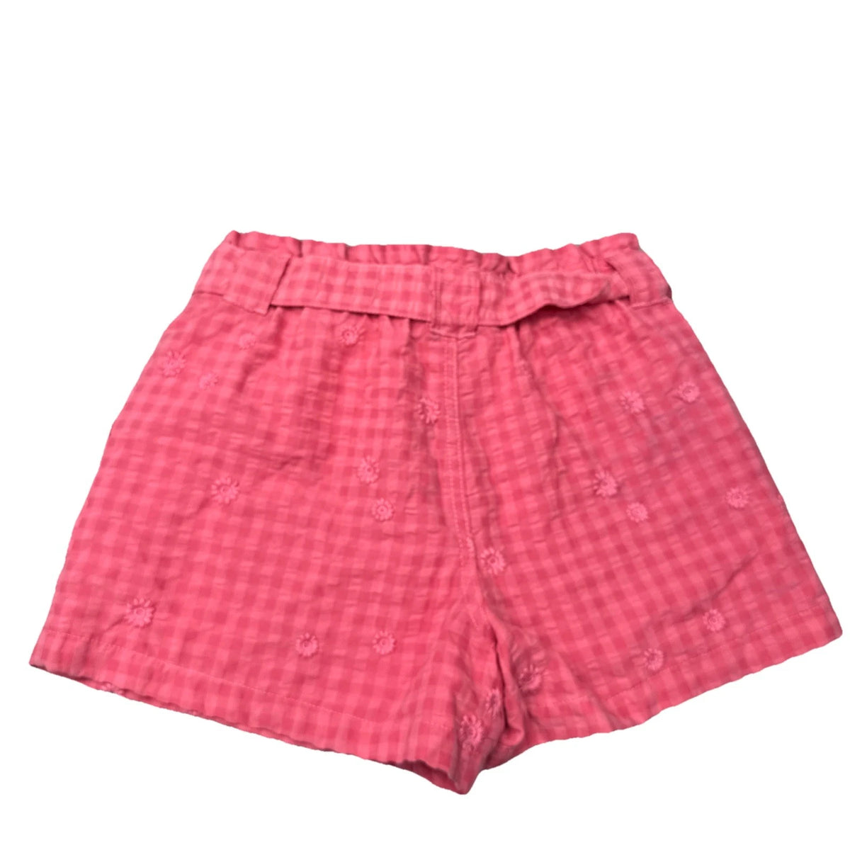 Time and Tru Women's High Rise Pull-On Paper Bag Shorts Faded Rose, Size Small
