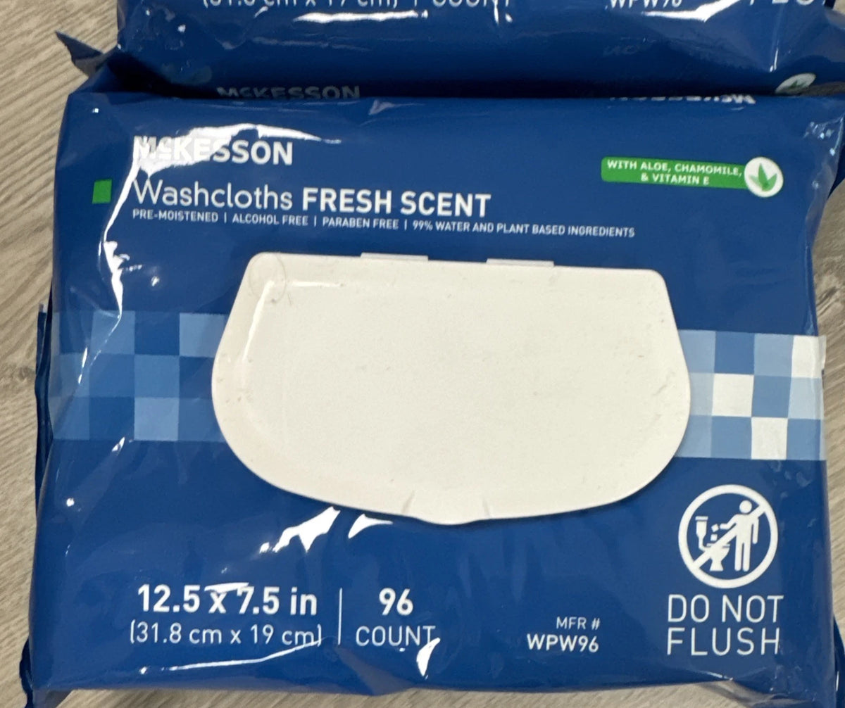 McKesson Personal Cleansing Wipes Fresh Scent 192 Count 2 Pack 7.5x12.5 New