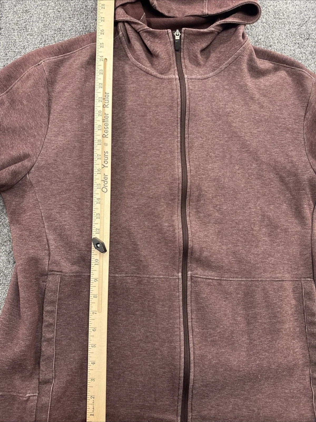 Nike Yoga Dri-FIT Full Zip Hoodie Men's L Dark Beetroot CU6260-203