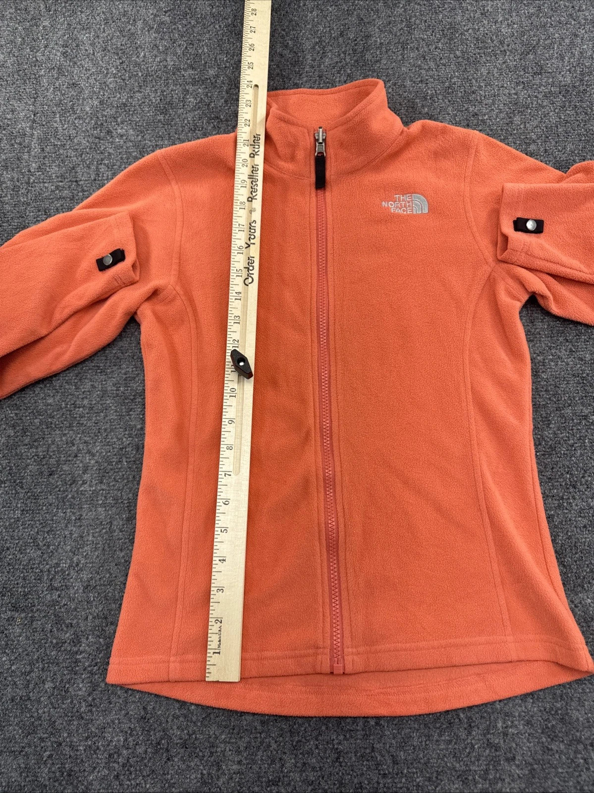 The North Face Girls Fleece Jacket L 14/16 Orange Full Zip Fall 2014 CLTO