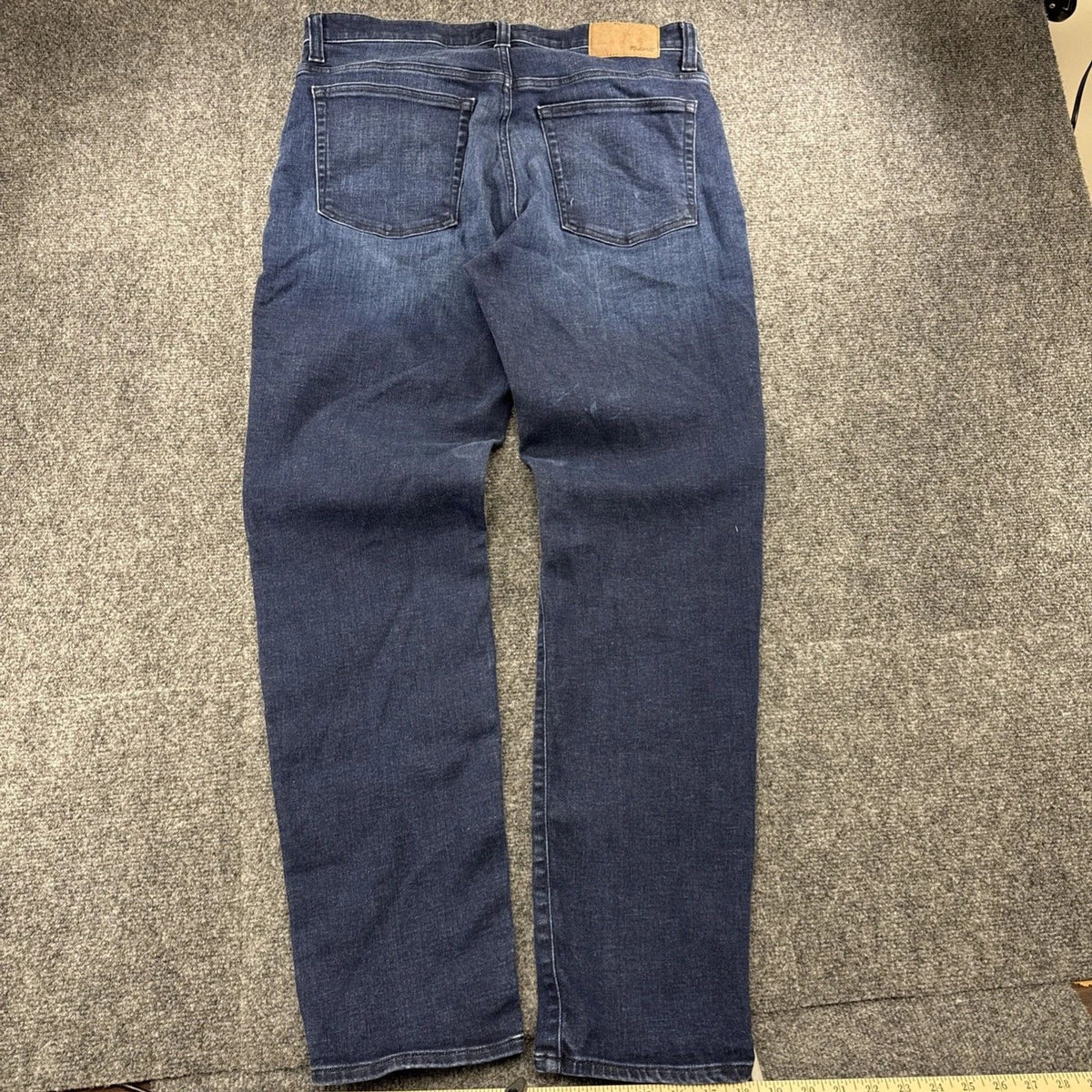 Madewell Men’s Slim Straight Jeans 34x32 Dark Wash Stretch Denim Premium