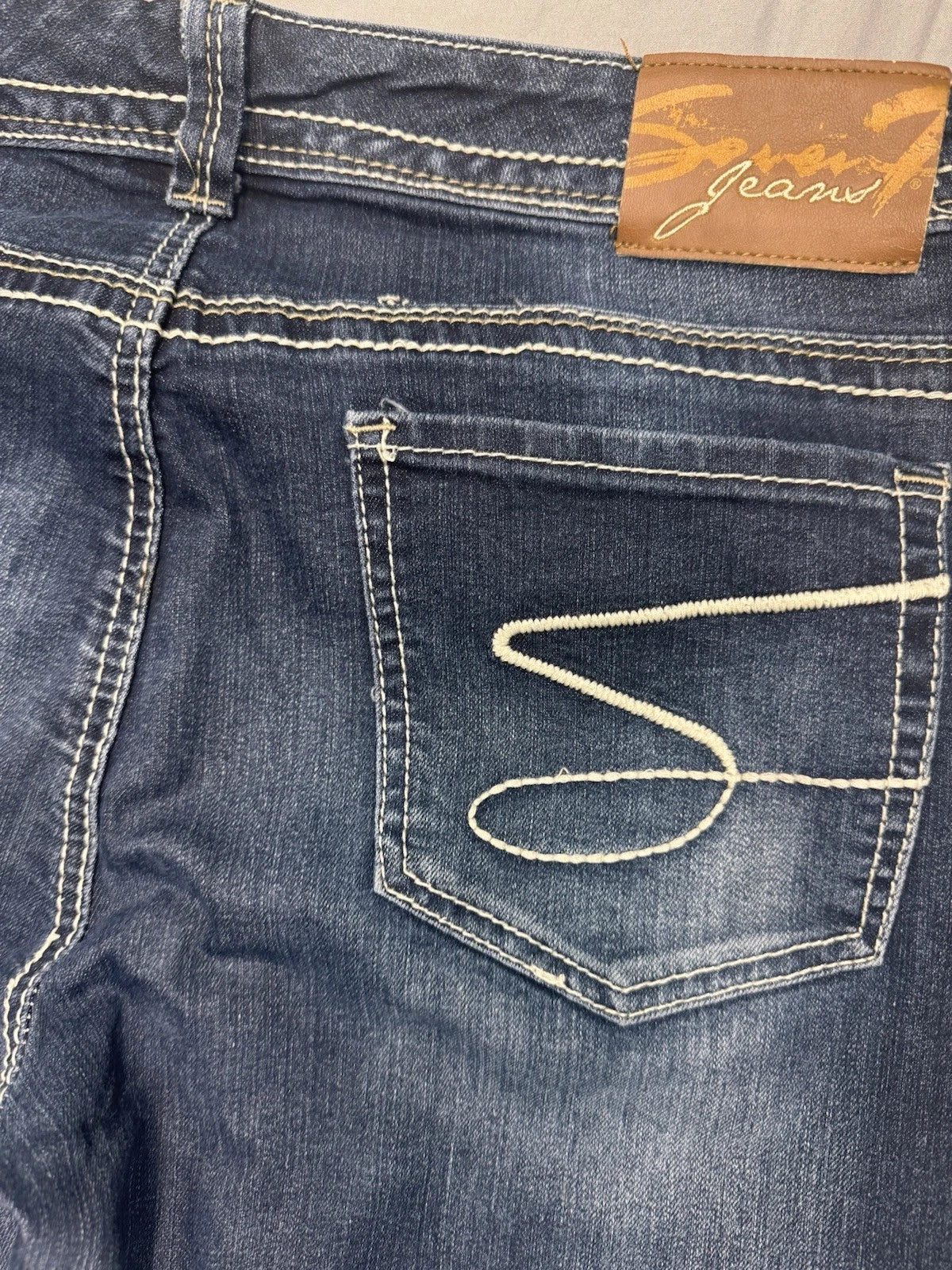 Vintage Seven For All Mankind Bootcut Jeans Women's 12 Dark Wash Embroidered EUC