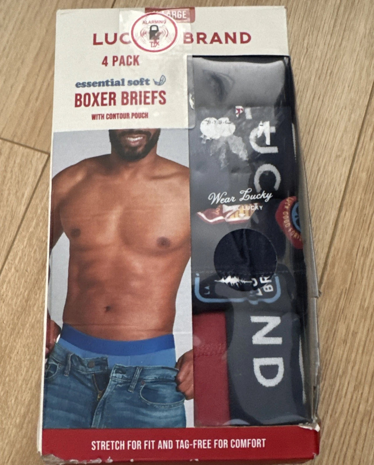 Lucky Brand Boxer Briefs Men Extra Large XL Blue 4 Pk Stretch Soft Underwear NWT