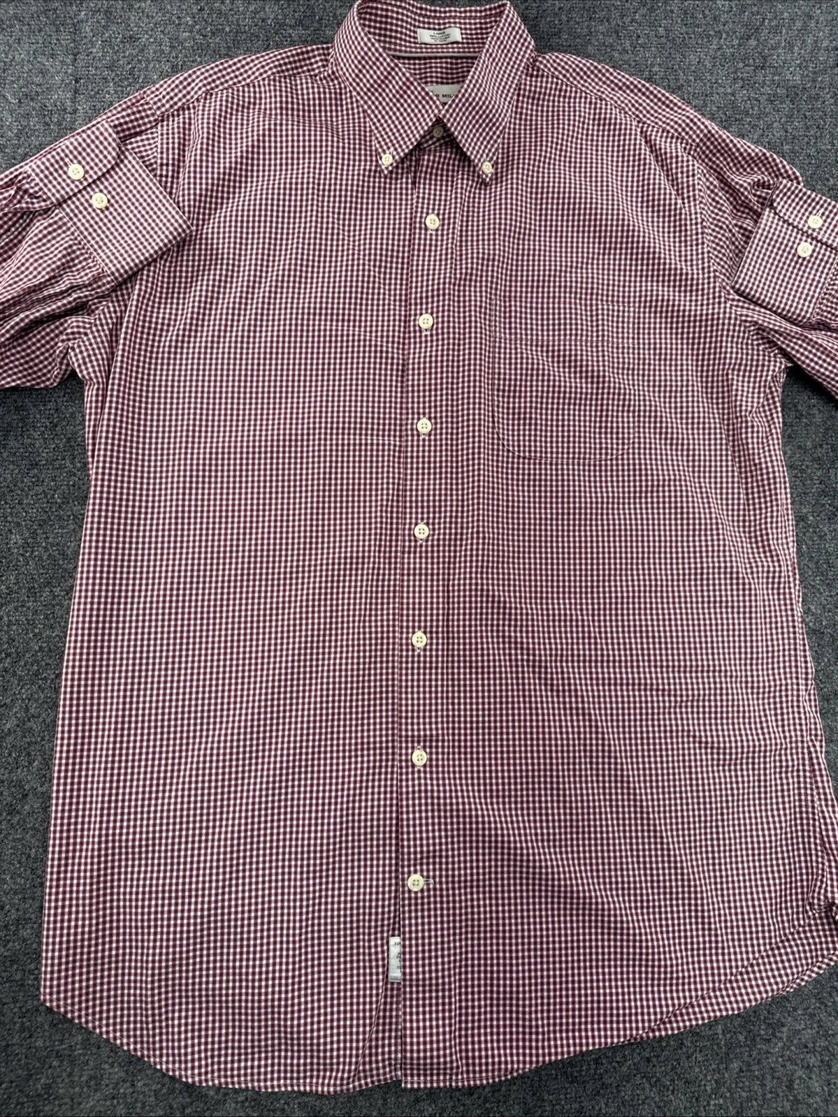 Peter Millar Crown Button Down Shirt Men’s Large Red Blue Gingham 100% Cotton