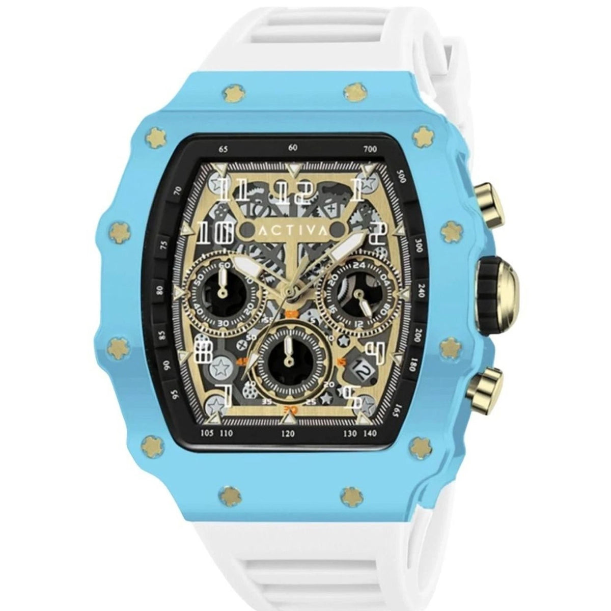 Activa Fury X Invicta Mens Watch Blue White Skeleton ACW2305-016 New