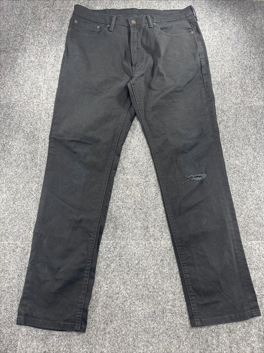 Levi's 541 Athletic Taper Jeans Men W34 L32 Black Distressed Denim
