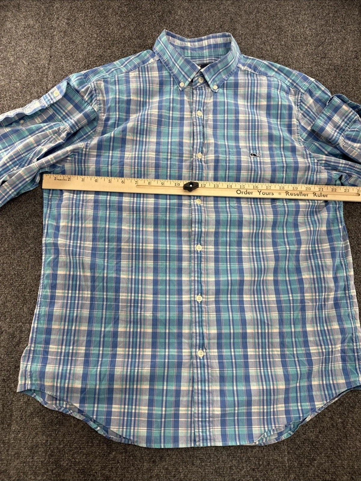 Vineyard Vines Classic Fit Tucker Shirt Blue Plaid Button Down Men’s Large