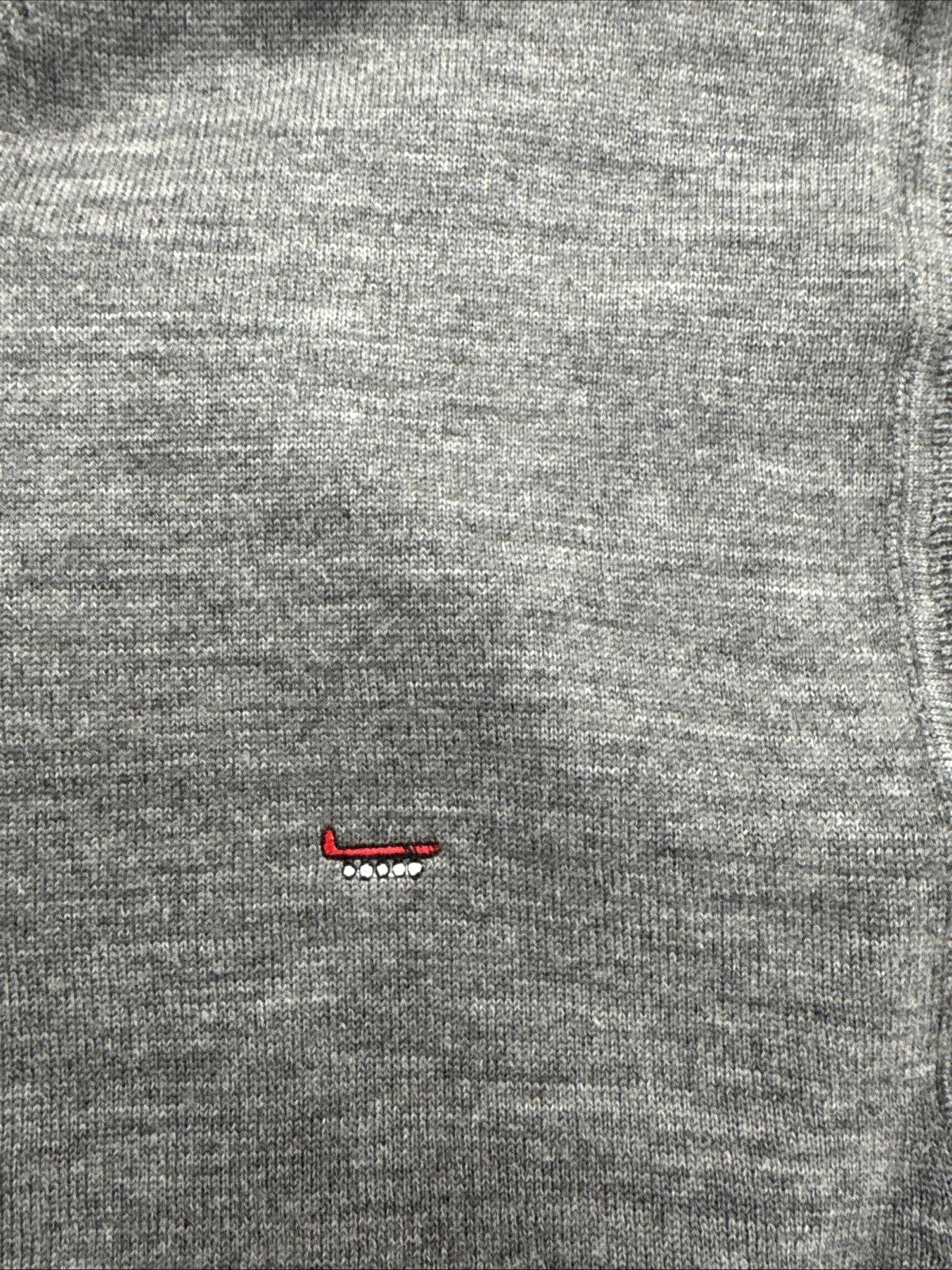 Fairway & Greene Golf Sweater Vest Mens L 100% Wool Gray 1/4 Zip