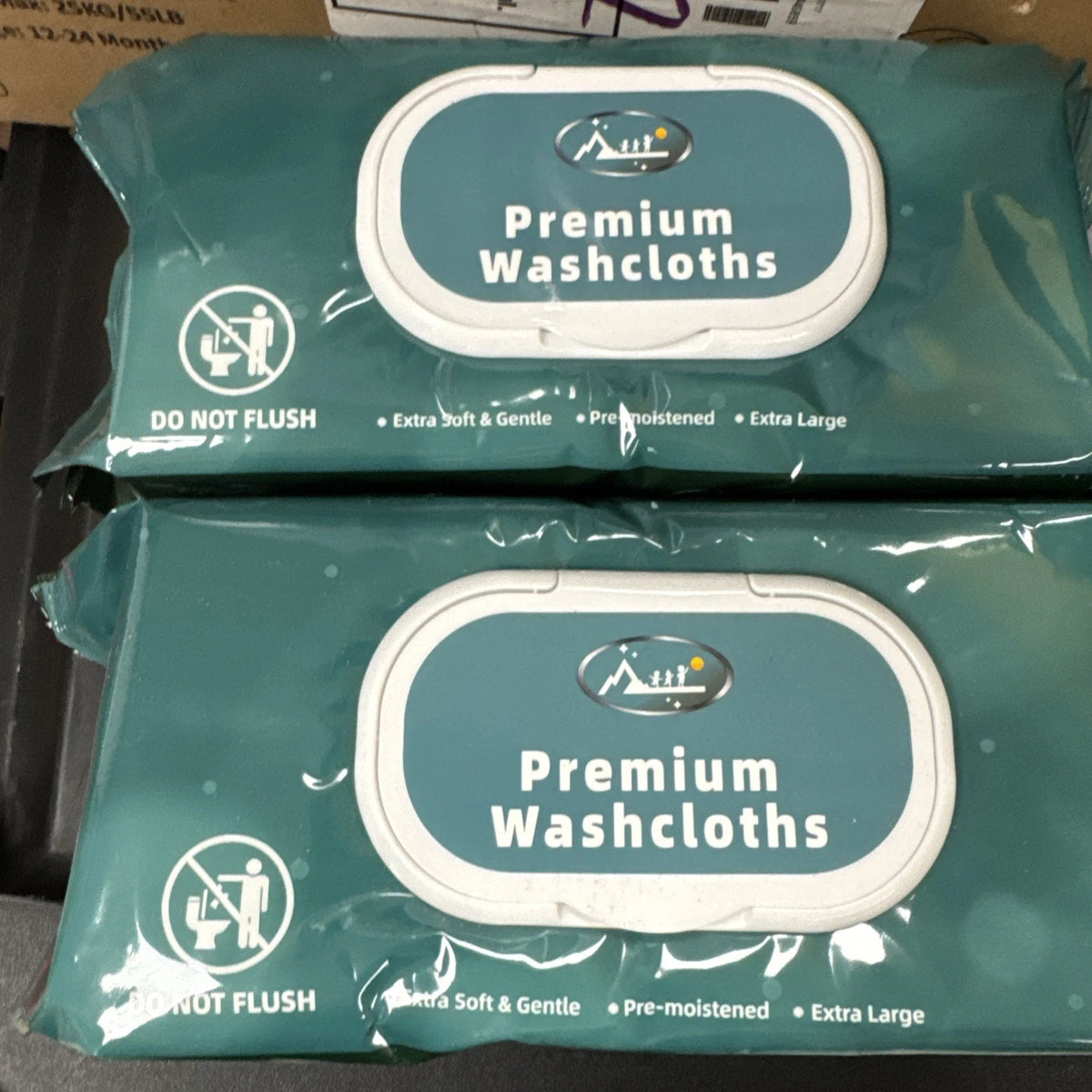 Premium Washcloths 4 Pack Bundle 240 Total Extra Large Pre-Moistened Wipes
