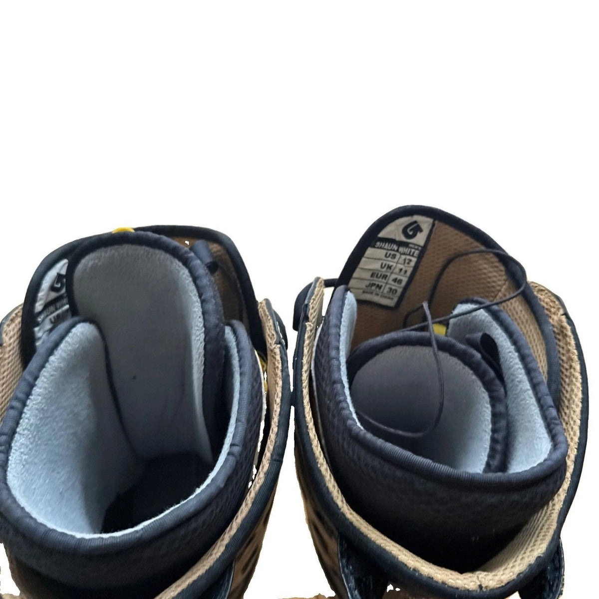 Burton Shaun White Snowboard Boots Mens 12 Black Gold Traditional Lace