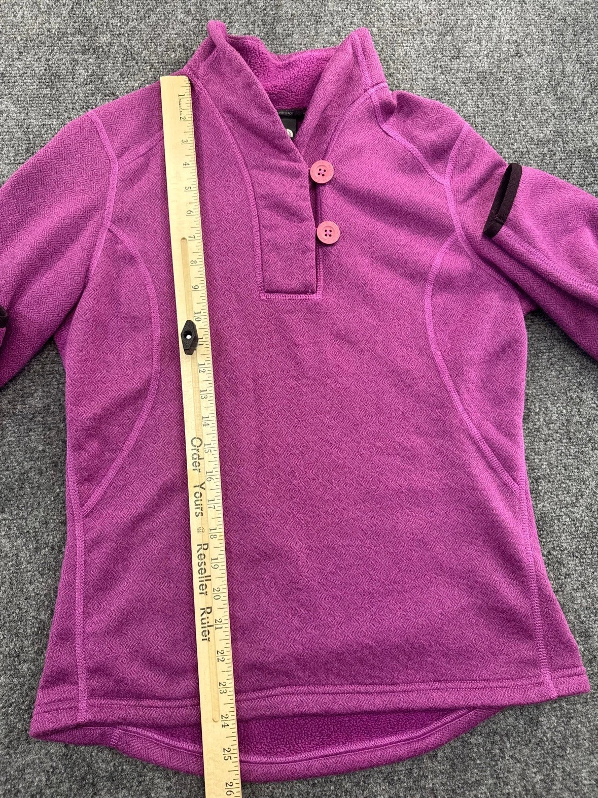The North Face Women's Purple Button Shawl-Collar Pullover Size M Pre-Owned