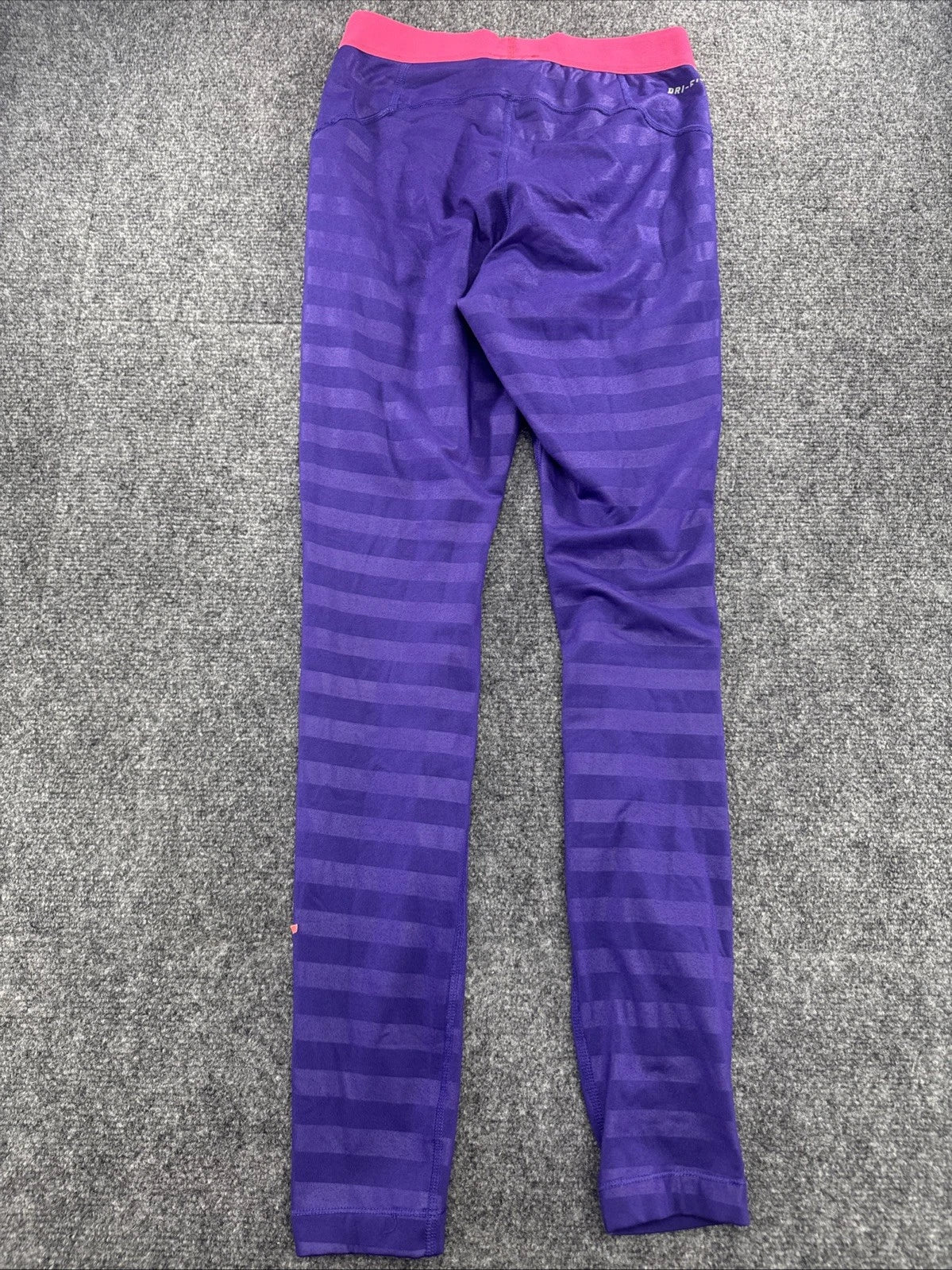 Nike Pro Dri-FIT Women's Leggings Size S Purple Pink Striped Training