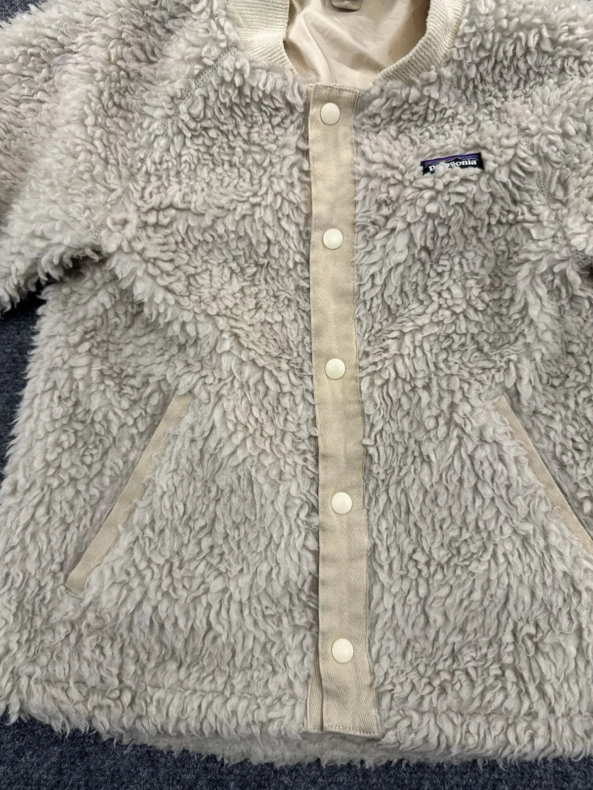 Patagonia Kids' Retro-X Bomber Jacket Sherpa Natural FA22 Size S