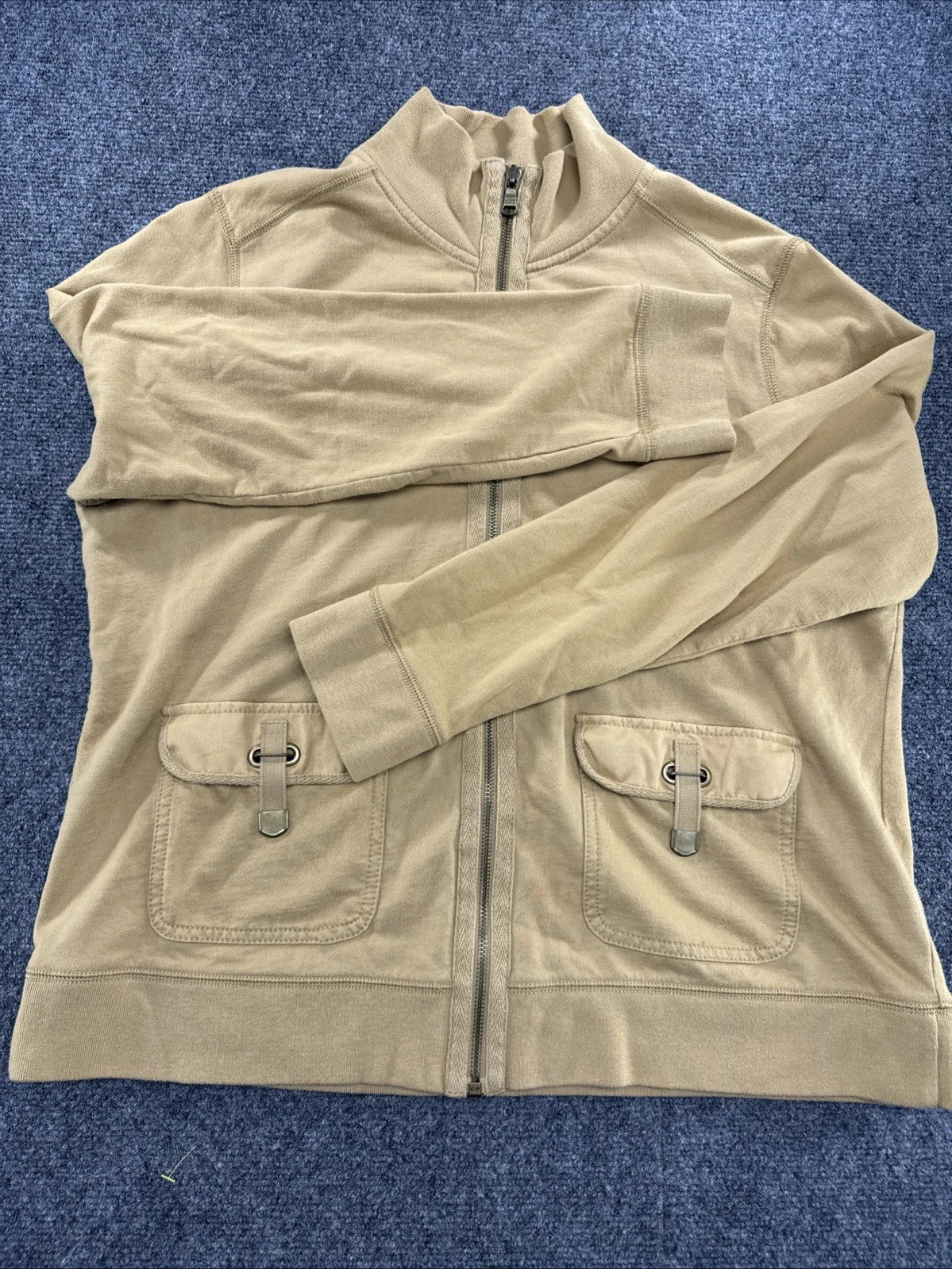 Lauren Jeans Co Ralph Lauren Womens XL Tan Cotton Utility Jacket Y2K