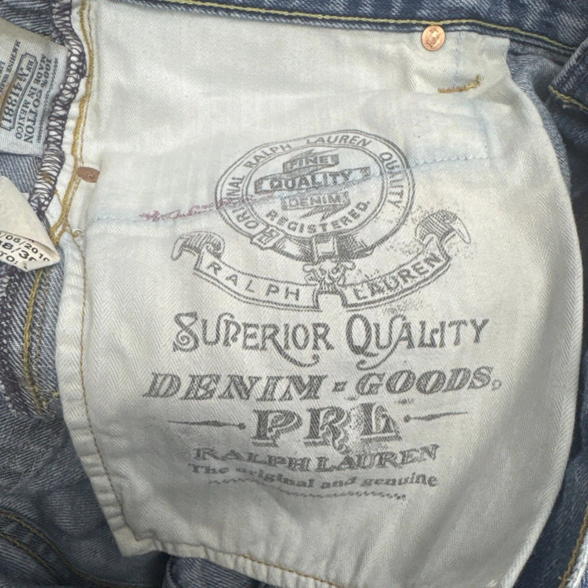 Polo Ralph Lauren Quality Denim Goods Jeans 38x30 Essex Light Wash Cotton