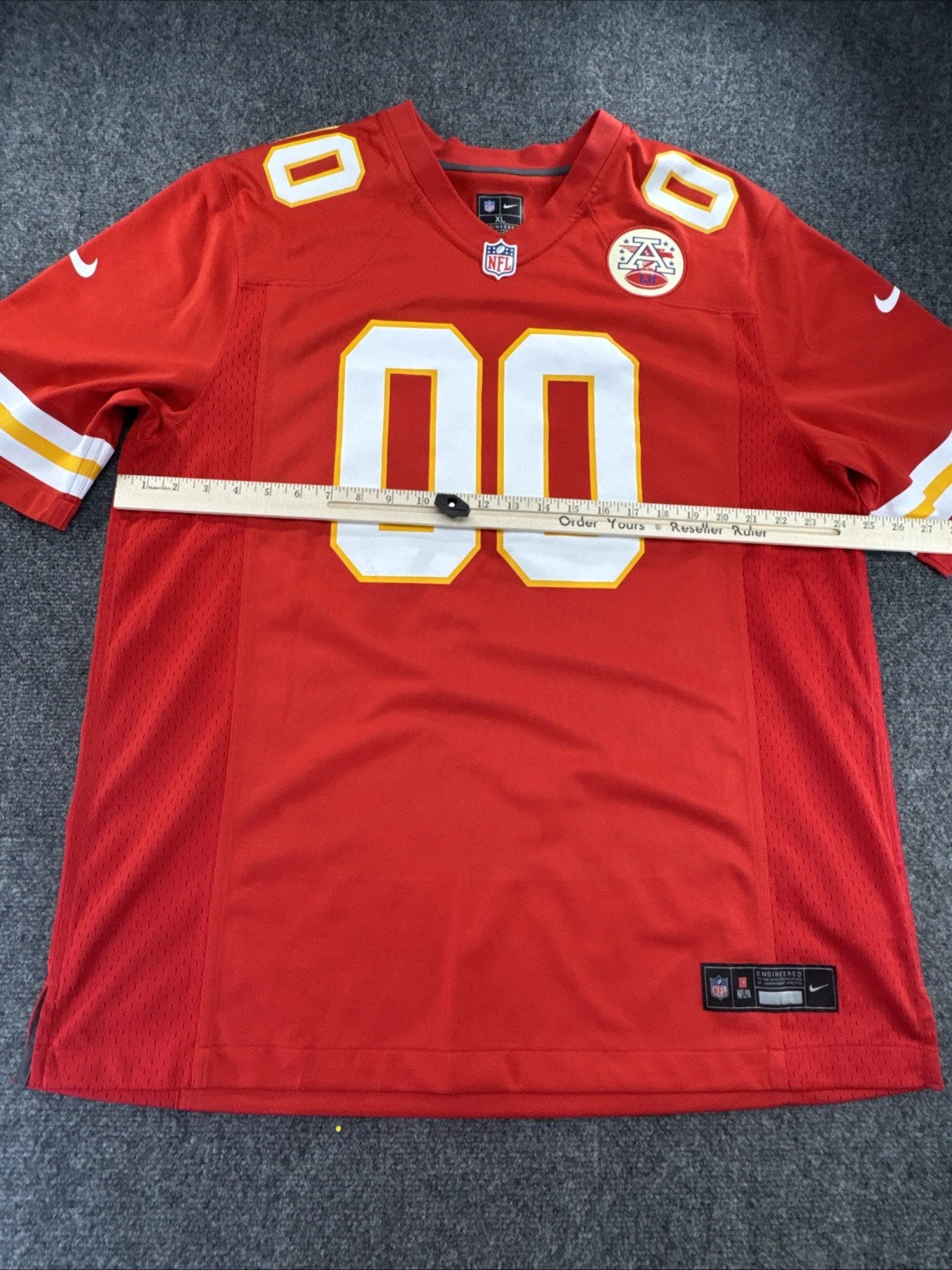 Nike Kansas City Chiefs NFL Custom Coach Eric #00 Red Jersey Mens XL