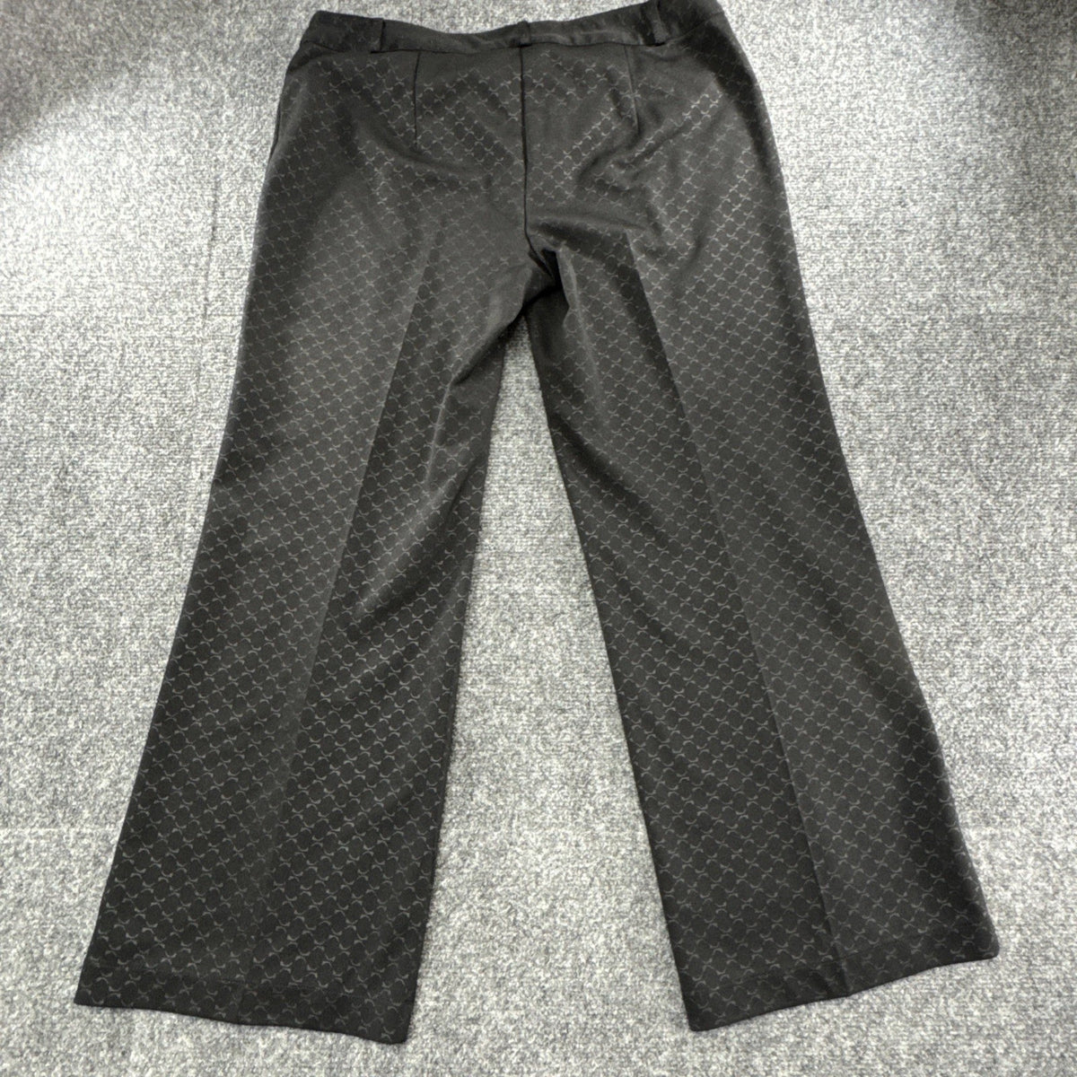Express Women's Black Wide Leg Dress Pants 11/12 Regular Jacquard Career