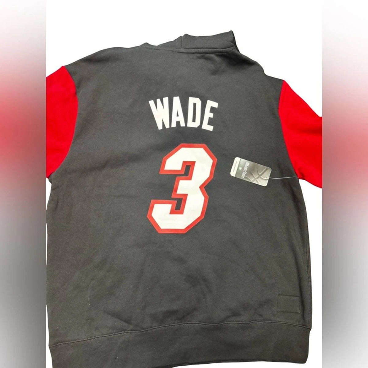 Mitchell & Ness Dwyane Wade Miami Heat Hoodie Black Red Size XL BNWTV