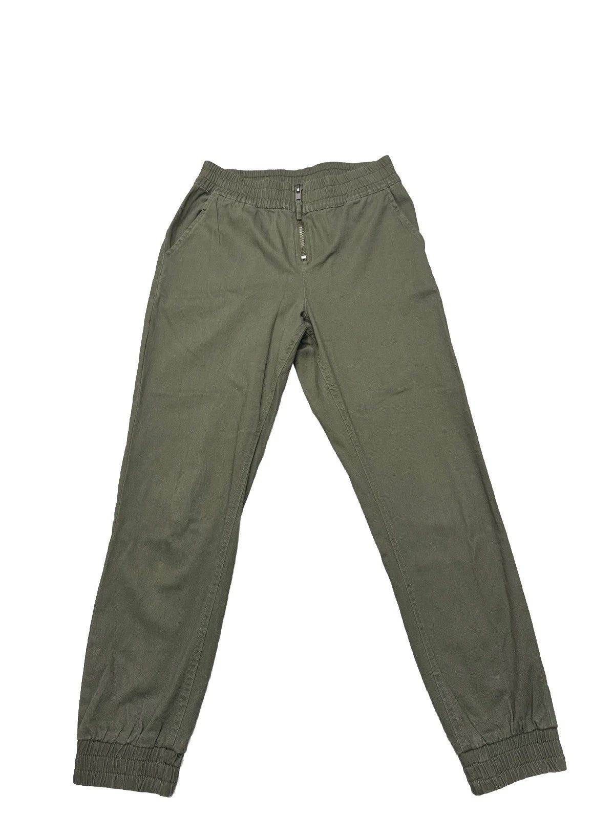 RD Style Women's Small Green Joggers Zipper Waist Activewear Pants EUC