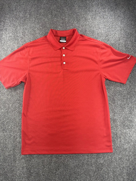 Nike Golf Dri-FIT Polo Shirt Men’s Medium Red Standard Fit Performance