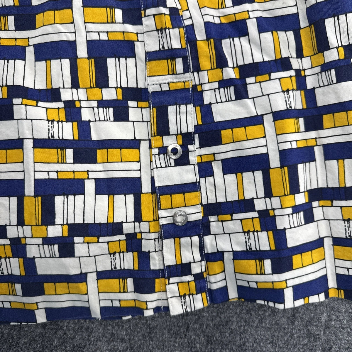 Lizgolf Women’s Golf Skort Skirt Blue Yellow Geometric Print Size 12