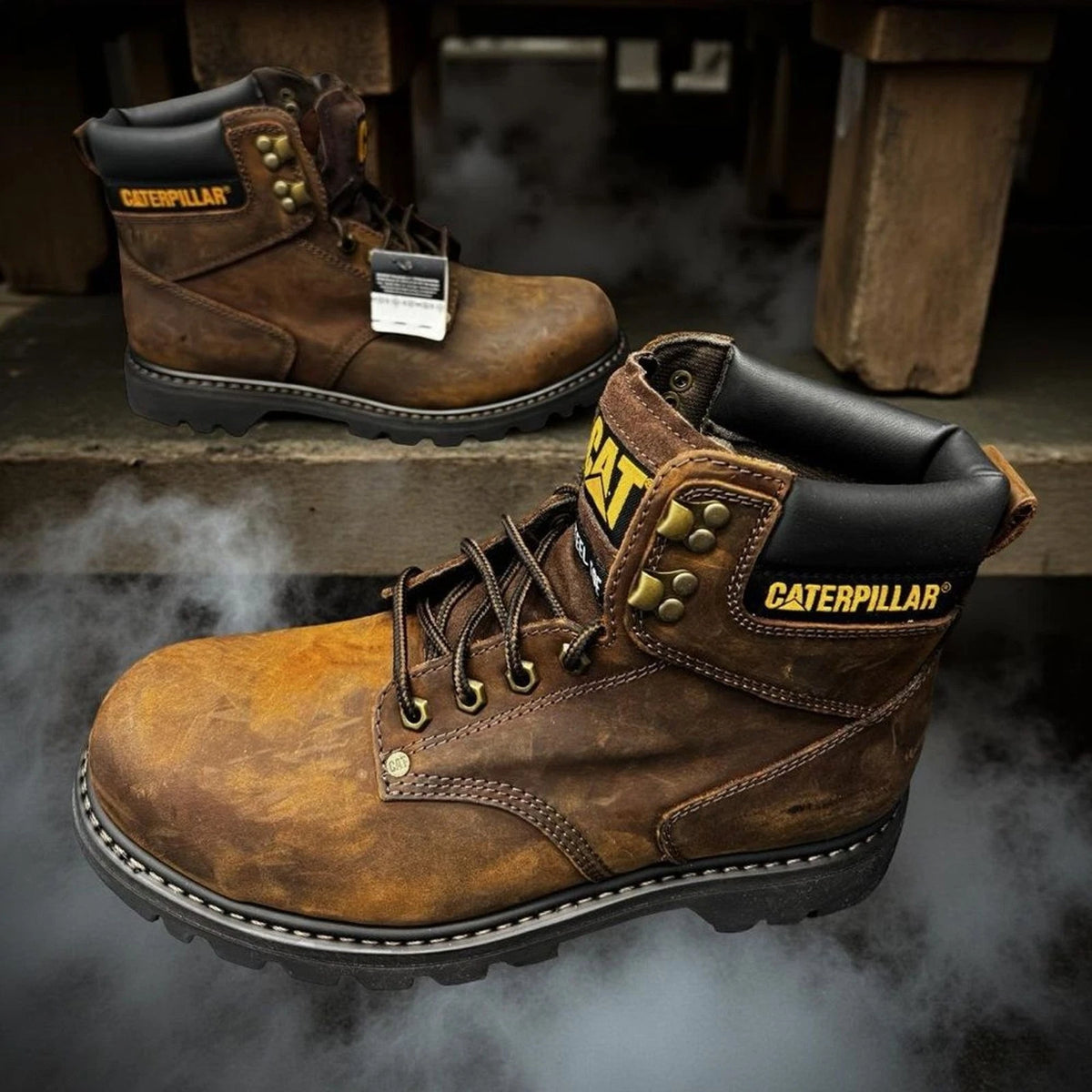 Caterpillar P89588 Steel Toe Work Boots Men’s 10 Brown Leather Thinsulate BNWOB