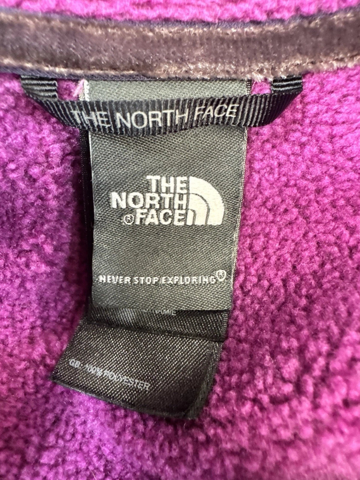 The North Face Women's Purple Button Shawl-Collar Pullover Size M Pre-Owned