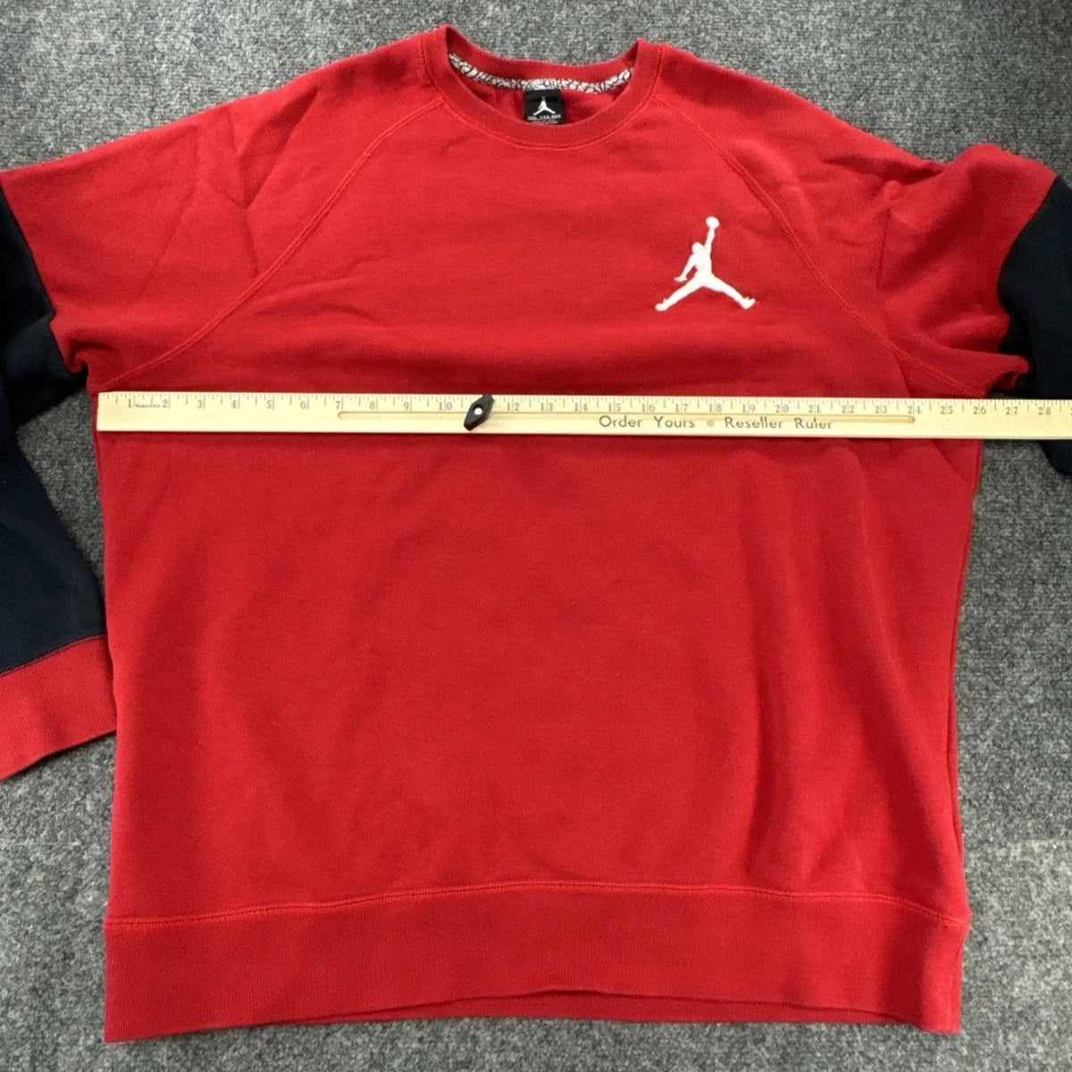 Jordan Jumpman Fleece Crewneck Men’s 2XL Red Black Embroidered EUC