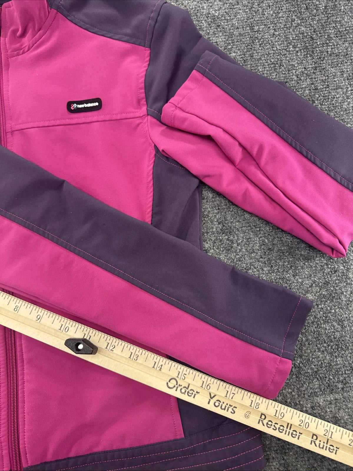 New Balance Womens S Pink Purple Softshell Full Zip Athletic Jacket WALJ6101