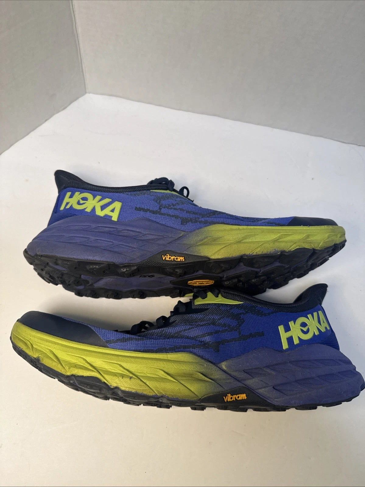 HOKA One One EVO Mafate Men's 11.5 D Cyan Citrus Vibram Trail Running Shoes